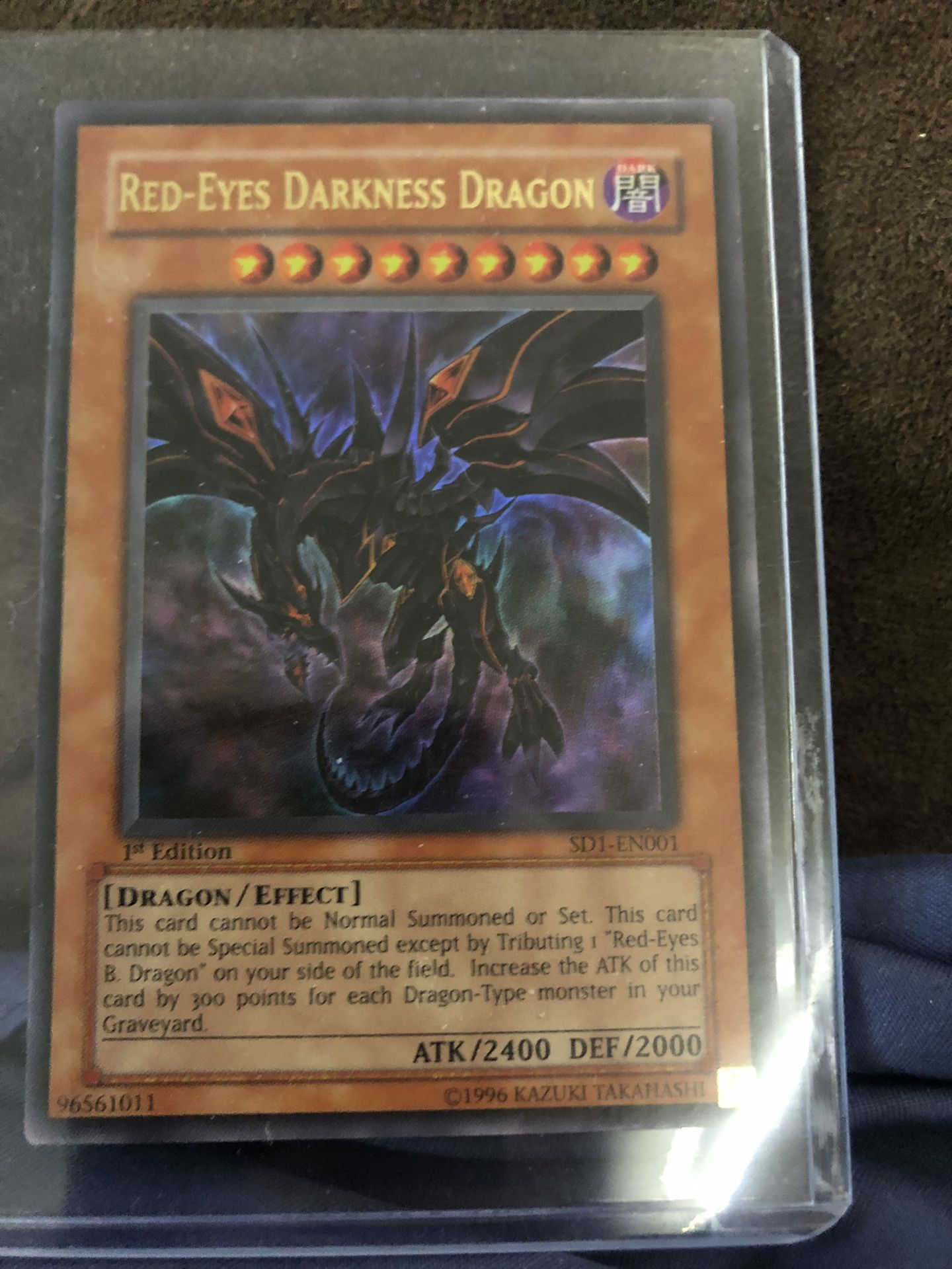 Yugioh card red eyes black dragon