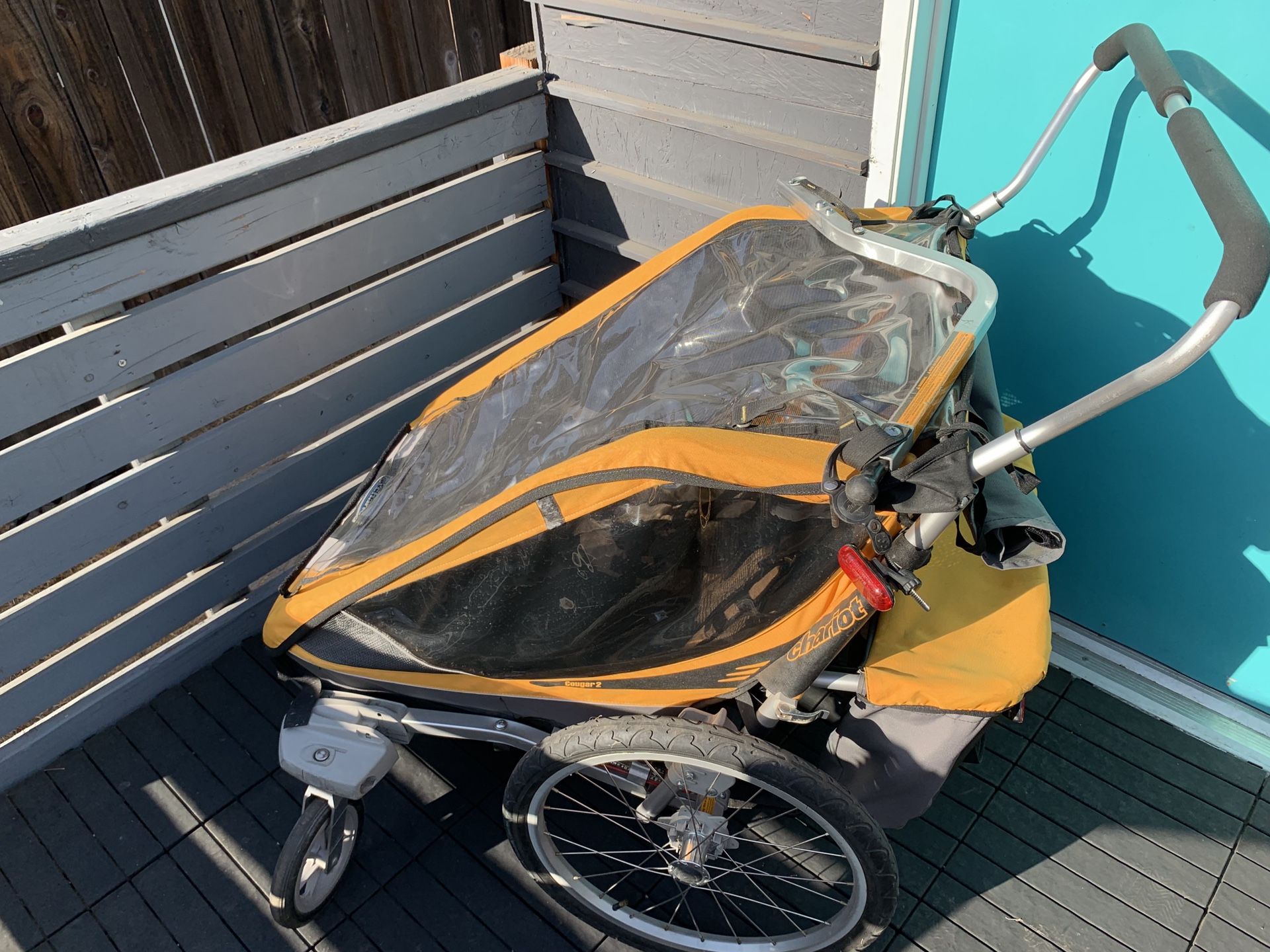 Double Chariot Stroller with Bike Trailer Attachment