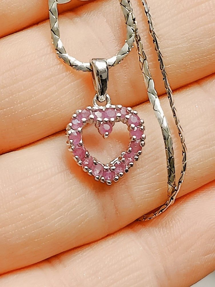 Ruby Heart Necklace
