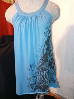 Harley Davidson Pullover Blue Tank Top Size (M)