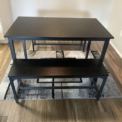 Modern Dining Table With Benches