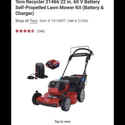 Brand new 60v Toro Lawnmowers 