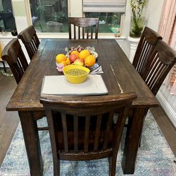 Solid Wood 6 Seater Dining Set