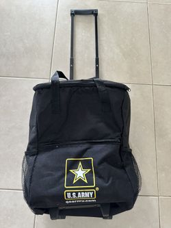 U.S. Army Black Luggage Suitcase Roller Duffle Bag
