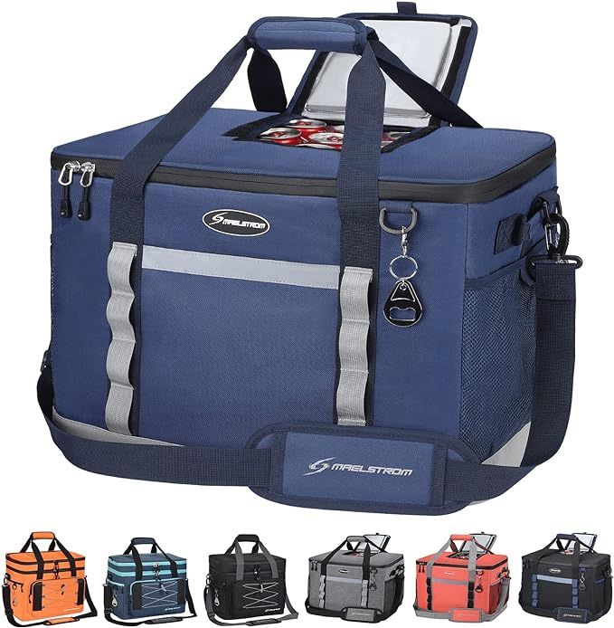 Maelstrom Soft Cooler Bag,Collapsible Soft Sided Cooler,24/30/60/75 Cans Beach Cooler,Ice Chest,Large Leakproof Camping Cooler,Portable Travel Cooler