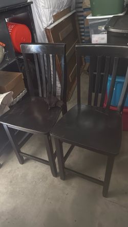 Black Wood Chairs- Pub Height