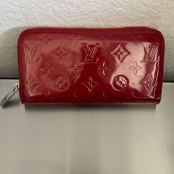 Louis Vuitton Monogram Vernis Red Patent Leather Wallet 