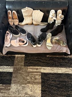 Women’s shoes Nike tennis shoes cowboy boots, and other kinds of women’s shoes Size 10 $15 each