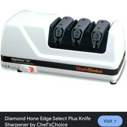 Chef Choice 3-Stage Brushed Metal Diamond Hone Edge Select Electric Knife Sharpener

