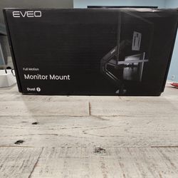 EVEO FULL MOTION DUAL 2 ARMED MONITOR DESK MOUNT