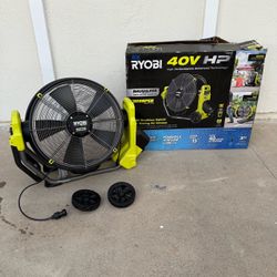 RYOBI 40V HP Brushless Cordless Hybrid 18 in. WHISPER SERIES Misting Air Cannon (Tool Only)