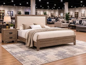 Queen Bed Frame With Night Stand