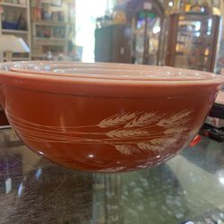 Set of mid century Pyrex. Original authentic 4 piece matching set 125.00.  Johanna at Antiques and More. Located at 316b Main Street Buda. Antiques vi