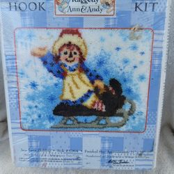latch hook kit raggedy ann  rug kit 21"x 28"