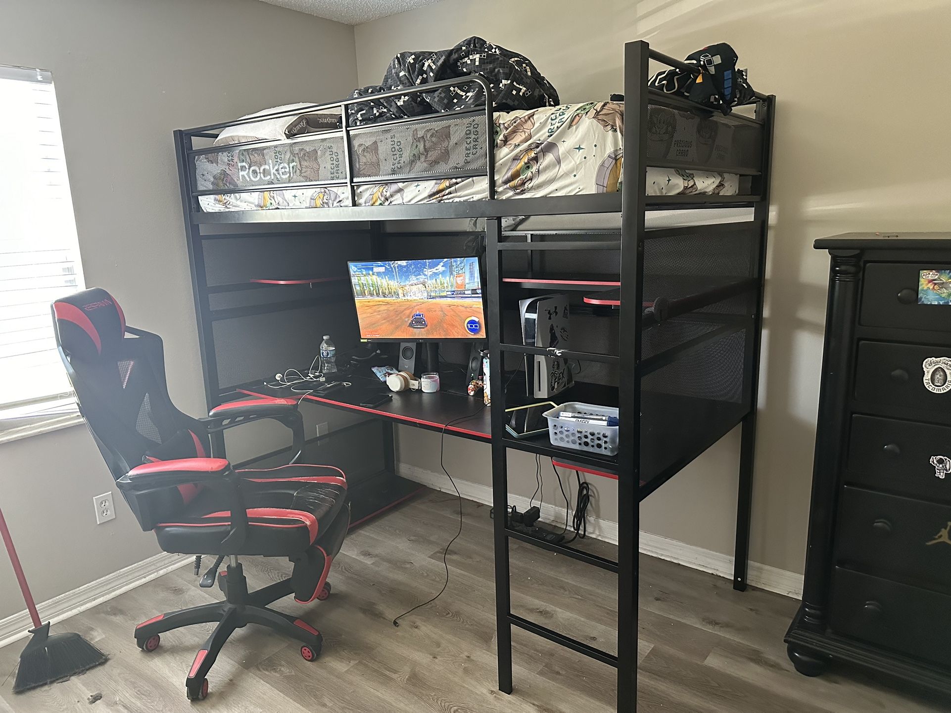 Gamer Bunk Bed Desk 