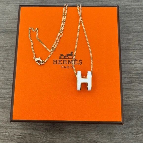 Hermes Necklace with H Pendant