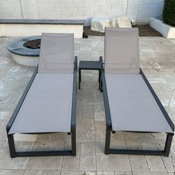Pool Lounge Chairs and Table 