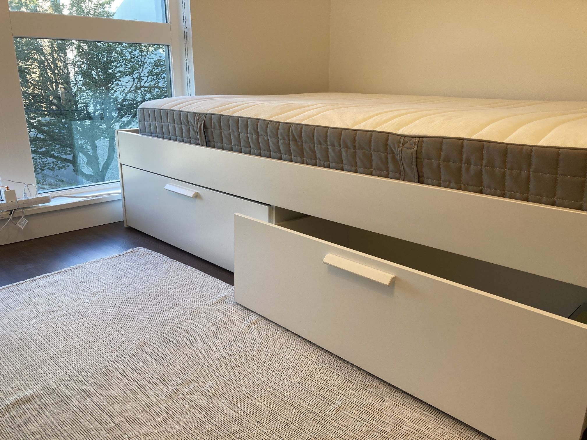 Queen Size Bed—Ikea Brimnes
