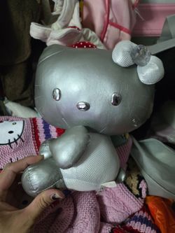 Vintage hello kitty silver plush