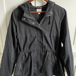 Black Womens Size Medium Anorak Jacket 