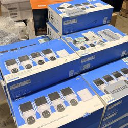 aosu Security Cameras Outdoor Wireless, 4 Cam-Kit, No Subscription Required, Solar-Powered, Home Security Cameras System with 360° Pan & Tilt, Auto Tr