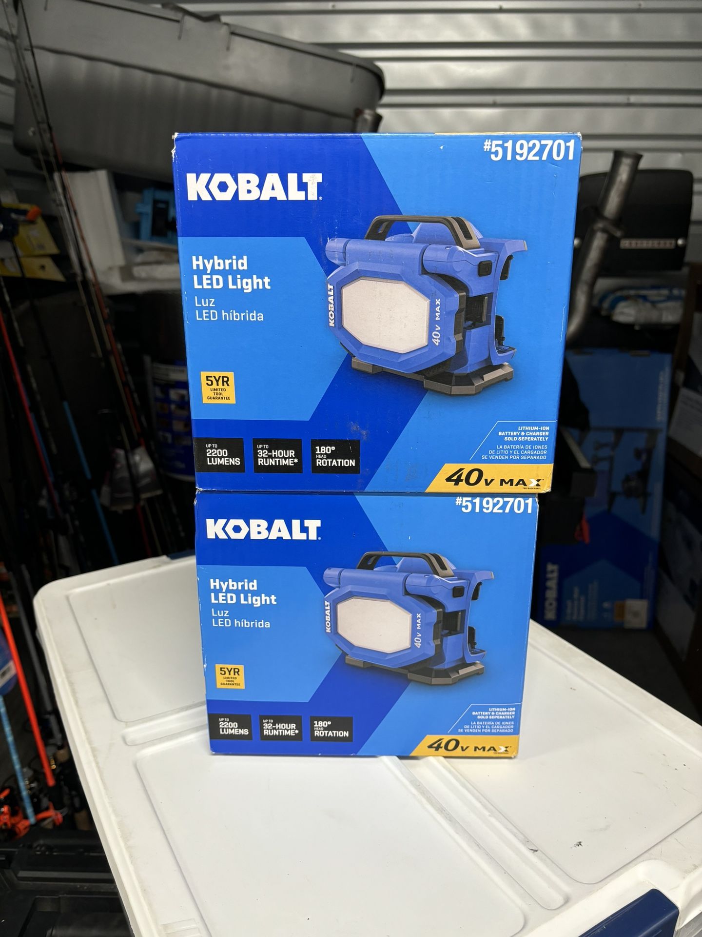 Kobalt 40-volt 2200-Lumen LED Hybrid Battery-operated and Plug In Portable Work Light