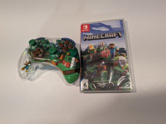 Minecraft Game and Controller Nintendo Switch