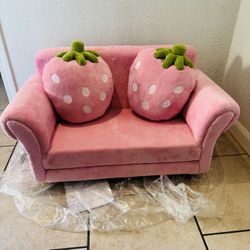 Kids Sofa Strawberry Armrest Chair Lounge Couch Children 