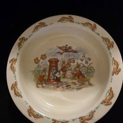 BUNNYKINS Royal Doulton, Fine Bone China, Dinner Bowl, Mail Delivery