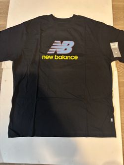 Size XL – New Balance Stacked Logo Tee Black Men’s Graphic T-Shirt NWT