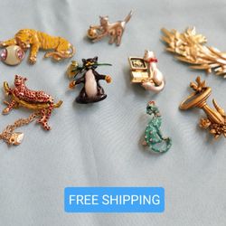 Cat Brooches 