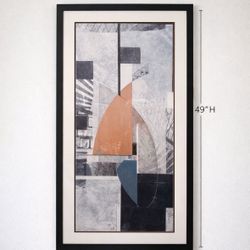 Large Geometric Modern Framed Wall Art