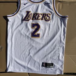 NBA Lonzo Ball white Lakers jersey #2  