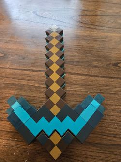 Minecraft sword axe plastic toy