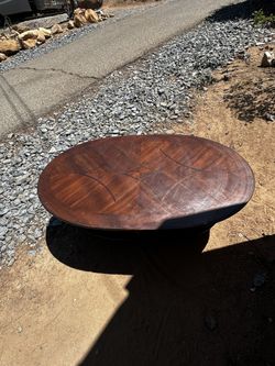 Oval Wood Coffee Table
