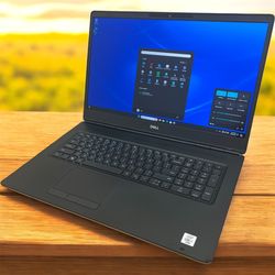Dell i7 10th Gen 6 Cores vPro 17.3” Full HD laptop workstation / Windows 11 Pro / Camera / SSD 512GB / RAM 32GB / NVIDIA / Bluetooth / Charger / Backl