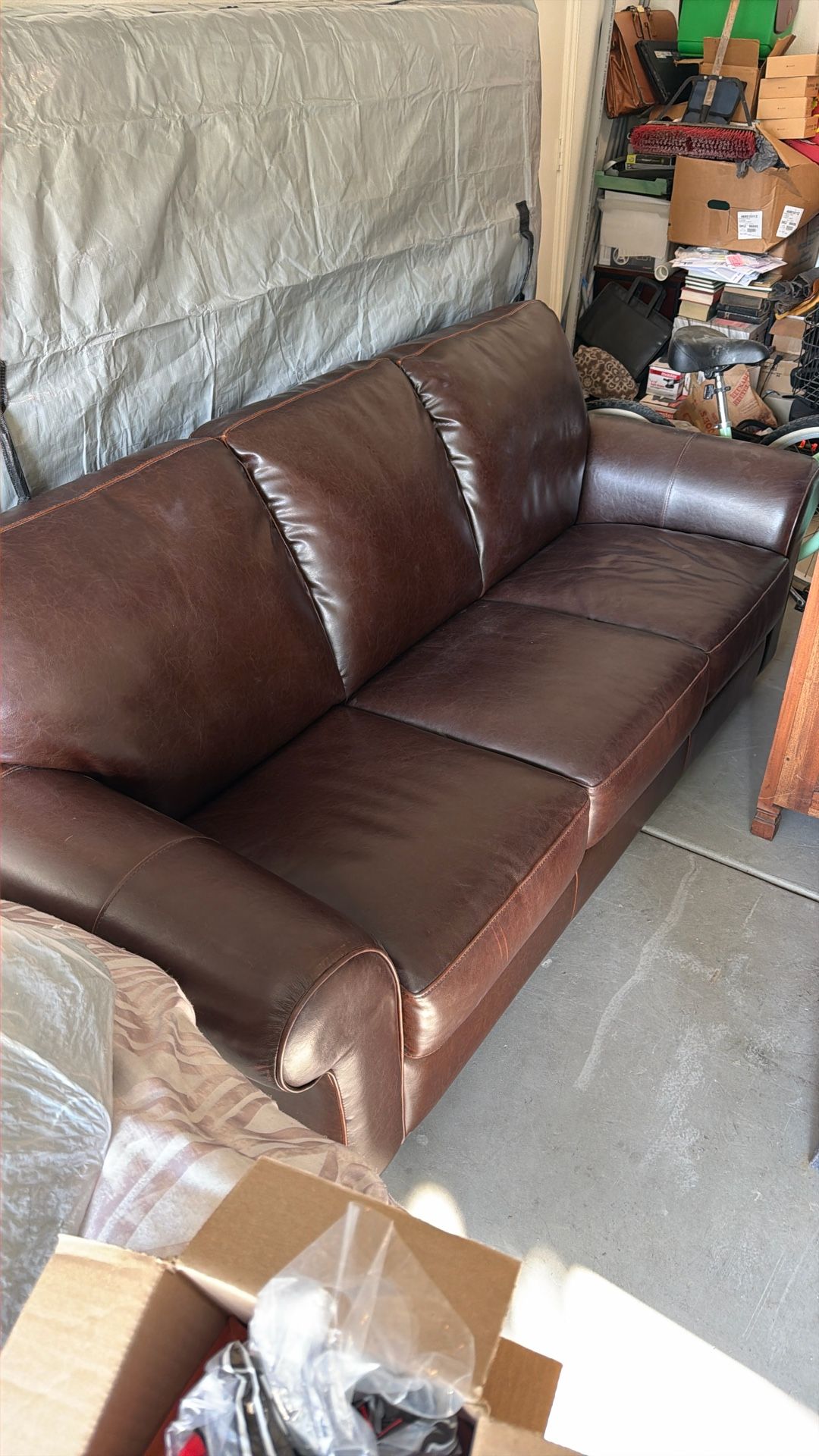 Brown leather Sofa