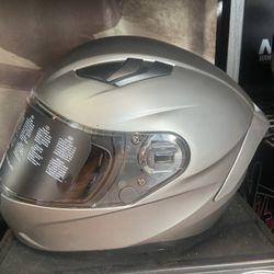 New Matte Grey Dot Dual Visor Motorcycle Helmet $120
