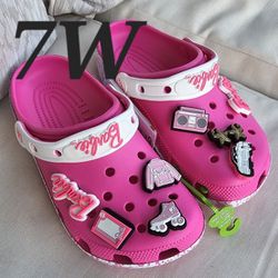 Barbie X Crocs Classic Clog "Electric  Pink" 7W/5M