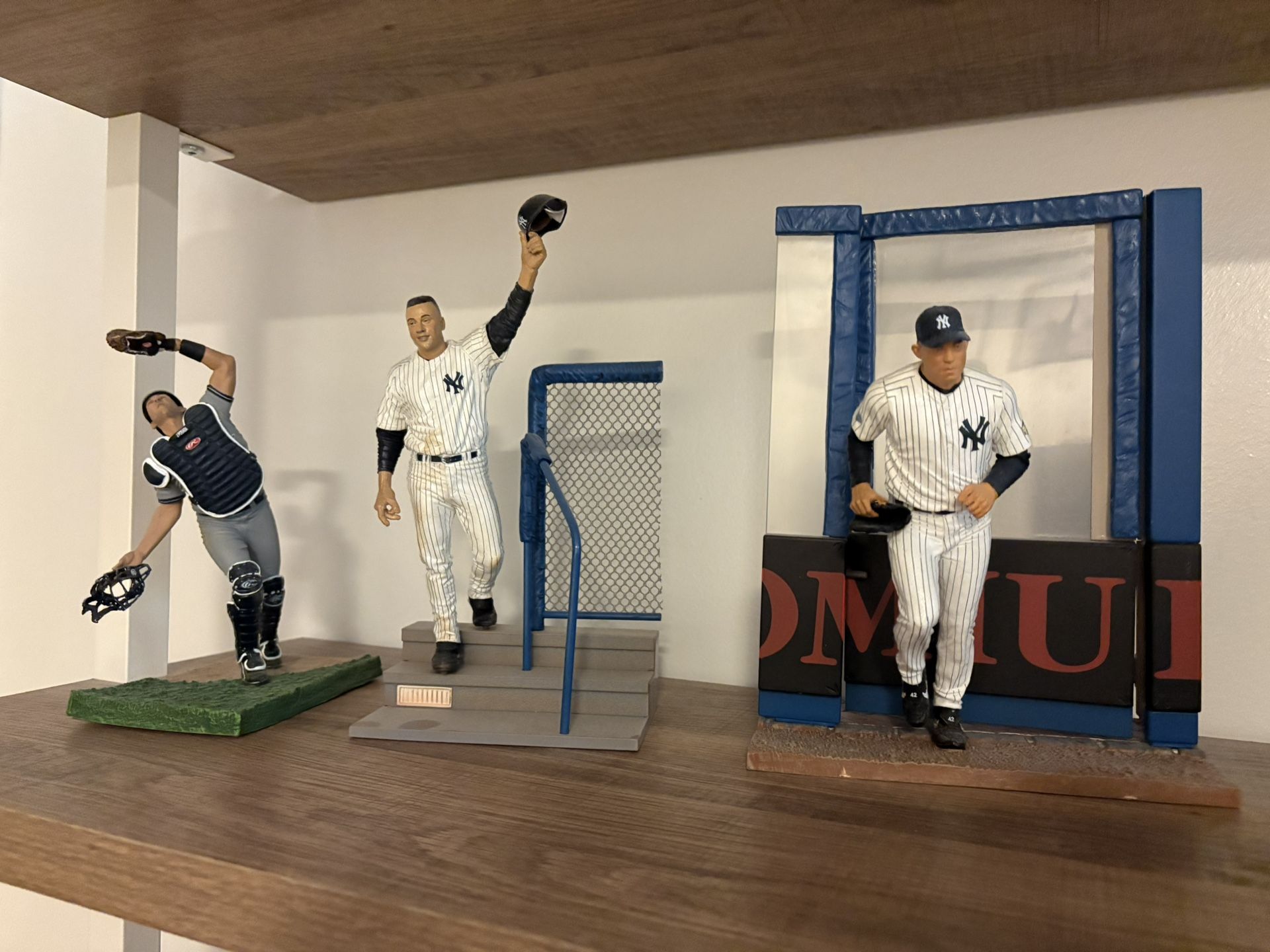3 Yankees McFarlane Jeter, Rivera, Posada Figures Baseball. Jacket Bike Scooter Knicks Signed Ball Bats Nike Jersey Adidas Jordan Sneakers Weights