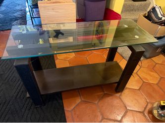 Modern Glass Top Console / Sofa Table
