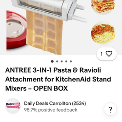 3-IN-1 Ravioli Maker, Pasta Roller & Pasta Cutter