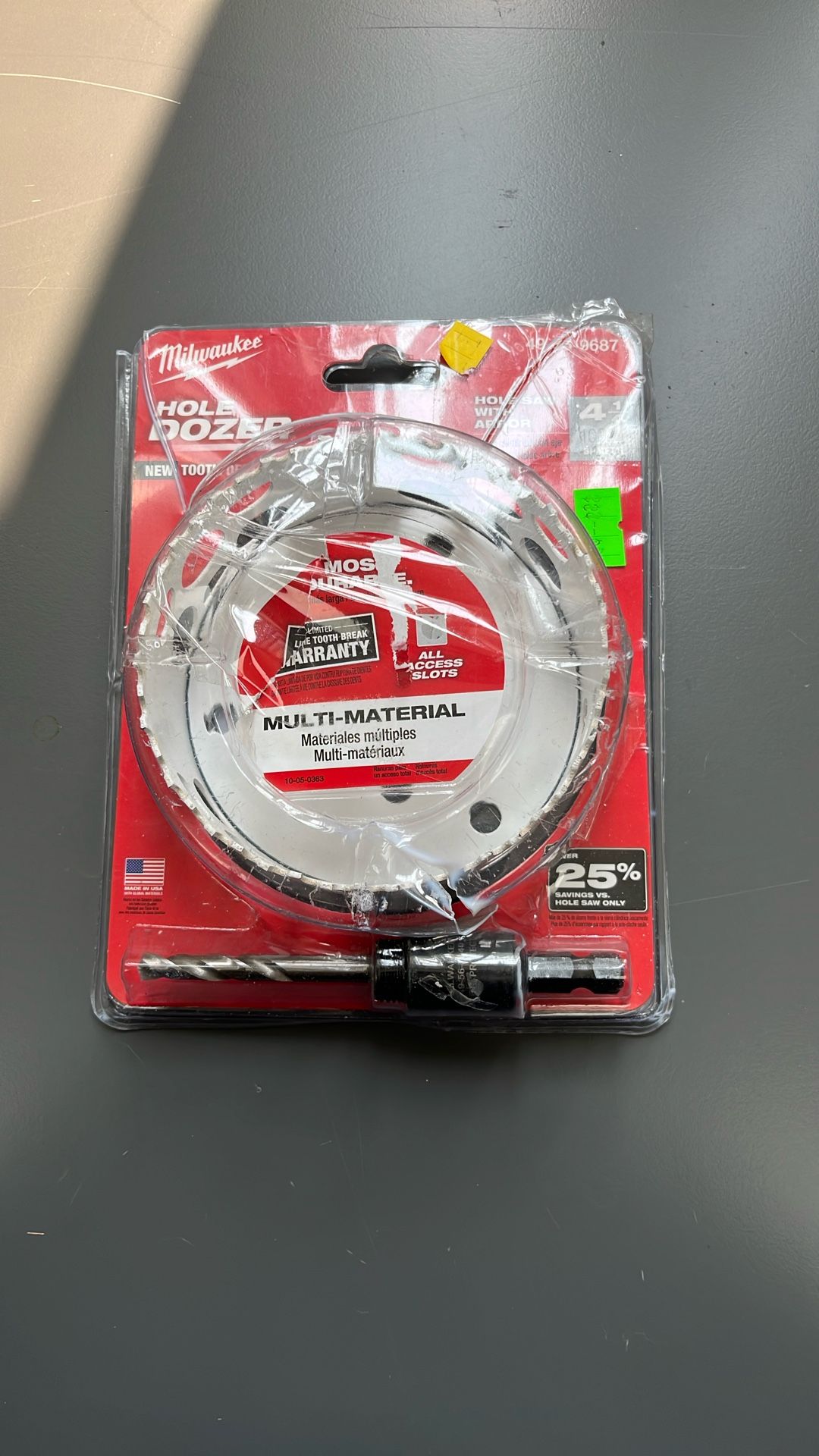 Hole Saw With Arbor 4 1/4” 108mm Bi-metal