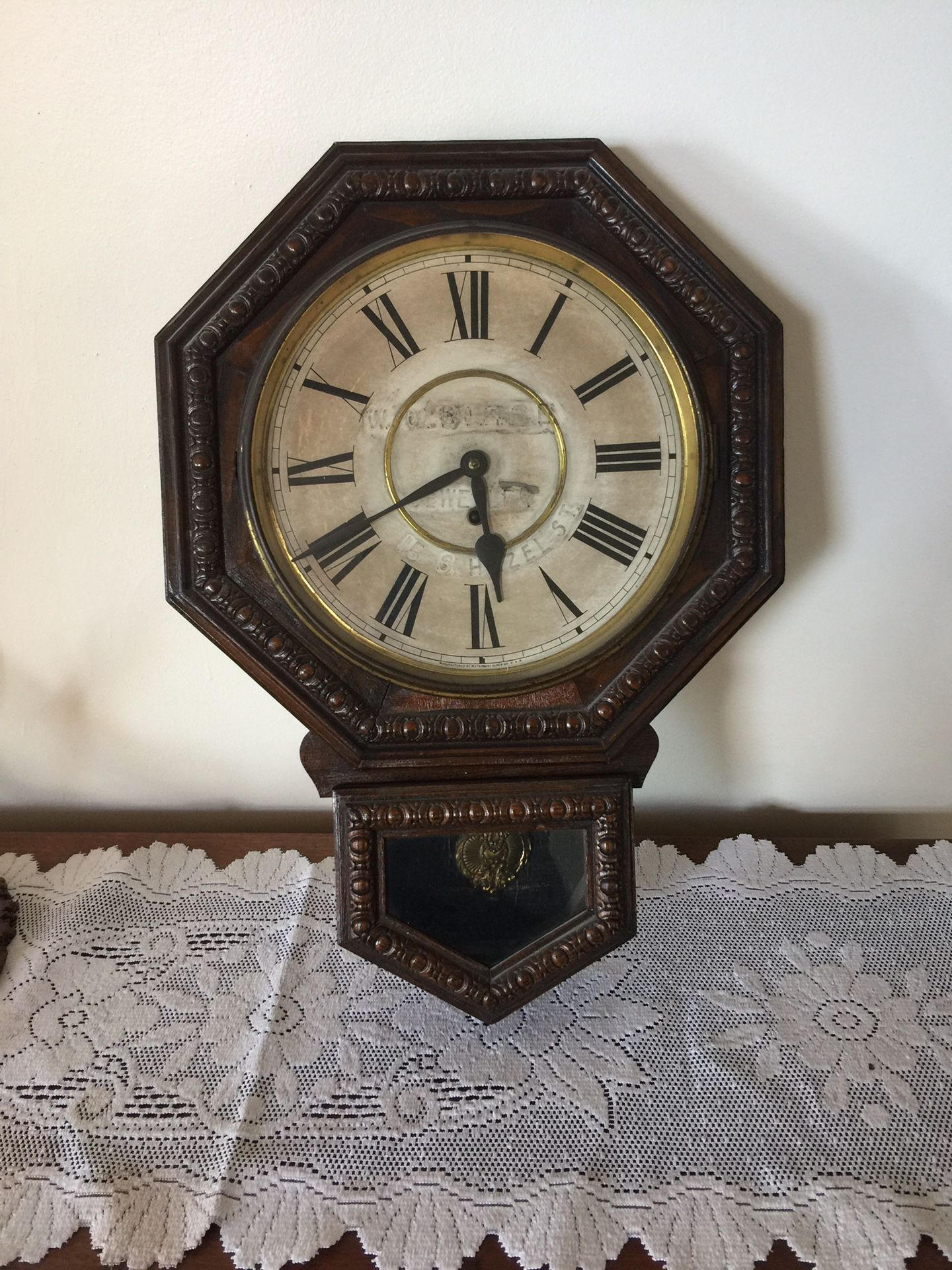 Antique working wall clock