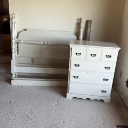 Full Bed Frame And Dresser Set 