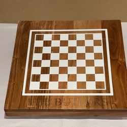 POTTERYBARN Chess Cheese Board Acacia Wood (No Knives)  *READ DESCRIPTION*