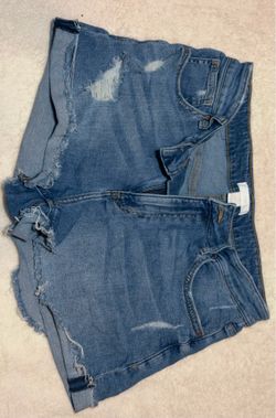 H&M ripped denim shorts size 10