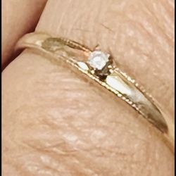 10K Solid Gold Ring For Wedding Size 6