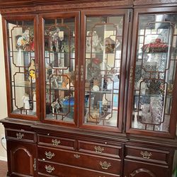 Hutch China Cabinet Buffet  with electric lights Shelf Lights 