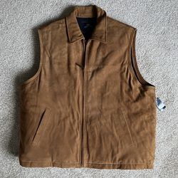 Brooks Brothers Brown Suede XL Vest